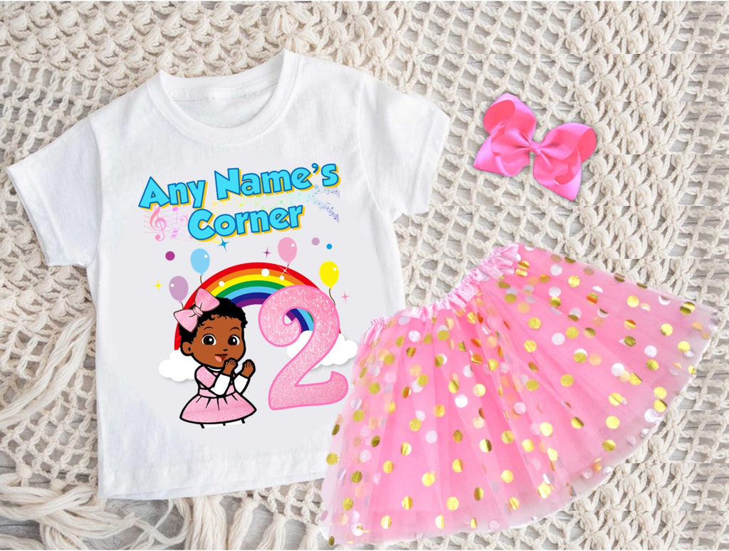 Gracie's Corner Baby Cece Tutu Set Girls Personalized Custom Pink Gold Polka Dots Tutu Outfit Dress Theme Cake Smash Birthday Party