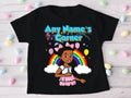 Gracie's Corner Pink Bow Personalized Custom Black T-Shirt or Onesie Theme Cake Smash Party