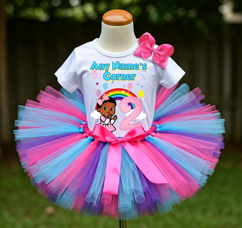 Gracie's Corner Baby Cece Tutu Set Girls Personalized Custom Hot Pink Blue Purple Tutu Outfit Dress Theme Cake Smash Birthday Party