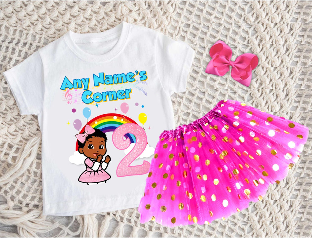 Gracie's Corner Baby Cece Tutu Set Girls Personalized Custom Hot Pink Gold Polka Dots Tutu Outfit Dress Theme Cake Smash Birthday Party