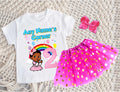 Gracie's Corner Baby Cece Tutu Set Girls Personalized Custom Hot Pink Gold Polka Dots Tutu Outfit Dress Theme Cake Smash Birthday Party