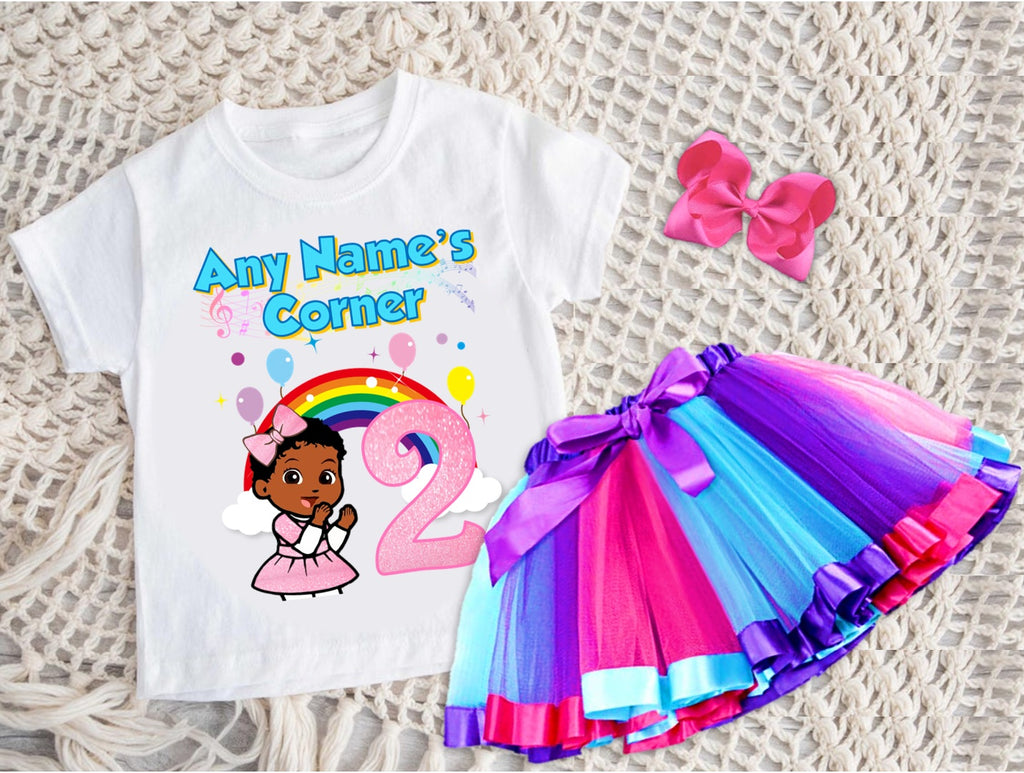 Gracie's Corner Baby Cece Tutu Set Girls Personalized Custom Hot Pink Blue Purple Ribbon Tutu Outfit Dress Theme Cake Smash Birthday Party