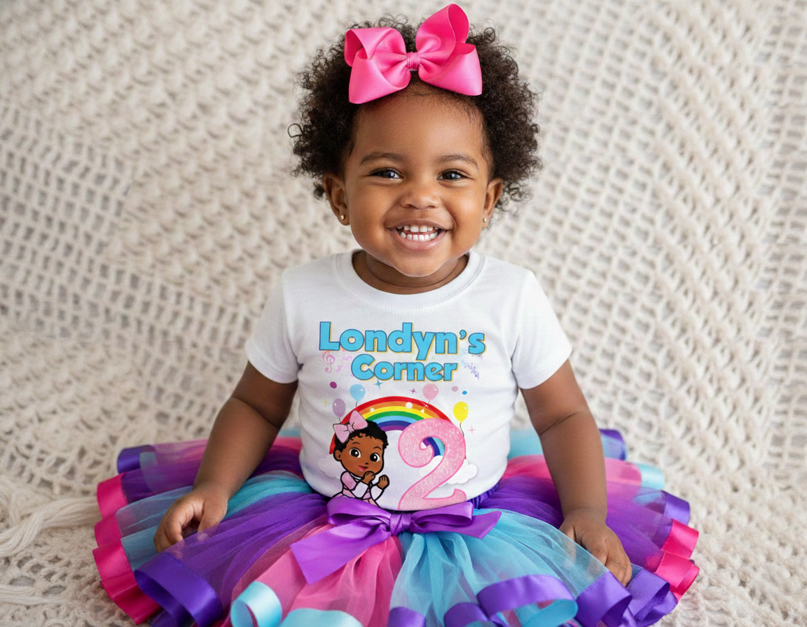 Gracie's Corner Baby Cece Tutu Set Girls Personalized Custom Hot Pink Blue Purple Ribbon Tutu Outfit Dress Theme Cake Smash Birthday Party