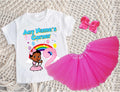 Gracie's Corner Baby Cece Tutu Set Girls Personalized Custom Hot Pink 3 Layer Tutu Outfit Dress Theme Cake Smash Birthday Party