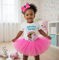 Gracie's Corner Baby Cece Tutu Set Girls Personalized Custom Pink 3 Layer Tutu Outfit Dress Theme Cake Smash Birthday Party