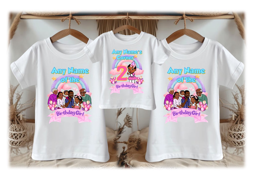 Gracie's Corner Cece Personalized Custom White Family T-Shirt or Onesie Pack Theme Cake Smash Birthday Party