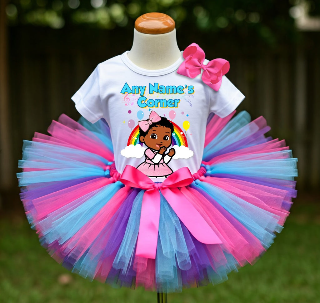 Gracie's Corner Baby Cece Tutu Set Girls Personalized Custom Hot Pink Blue Purple Tutu Outfit Dress Theme Cake Smash Party