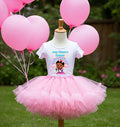 Gracie's Corner Cece Tutu Set Girls Personalized Custom Pink Tutu Outfit Dress Theme Cake Smash Party