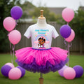 Gracie's Corner Cece Tutu Set Girls Personalized Custom Hot Pink Purple Tutu Outfit Dress Theme Cake Smash Party