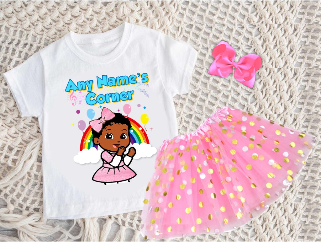 Gracie's Corner Baby Cece Tutu Set Girls Personalized Custom Pink Gold Polka Dots Tutu Outfit Dress Theme Cake Smash Party