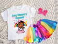 Gracie's Corner Baby Cece Tutu Set Girls Personalized Custom Rainbow Ribbon Tutu Outfit Dress Theme Cake Smash Party