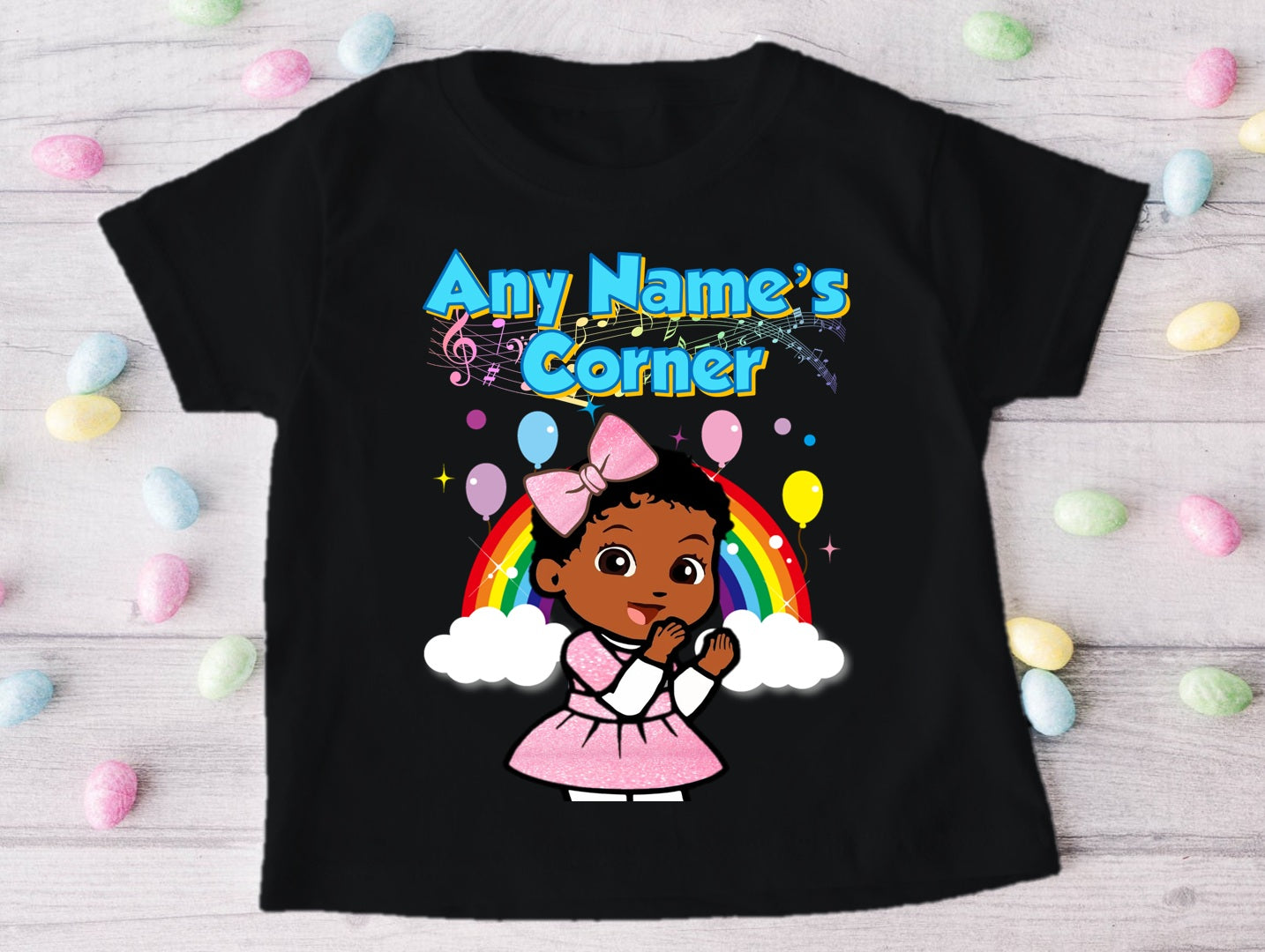 Gracie's Corner Baby Cece Personalized Custom Black T-Shirt or Onesie Theme Cake Smash Party