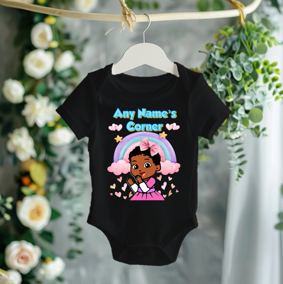 Gracie's Corner Cece Personalized Custom Black T-Shirt or Onesie Theme Cake Smash Party