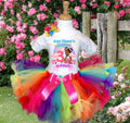 Gracie's Corner Tutu Set Girls Personalized Custom Rainbow Knots Tutu Outfit Dress Theme Cake Smash Birthday Party