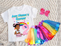 Gracie's Corner Pink Bow Tutu Set Girls Personalized Custom Rainbow Ribbon Tutu Outfit Dress Theme Cake Smash Birthday Party