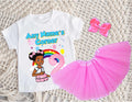 Gracie's Corner Pink Bow Tutu Set Girls Personalized Custom Pink 3 Layer Tutu Outfit Dress Theme Cake Smash Birthday Party
