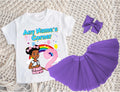 Gracie's Corner Pink Bow Tutu Set Girls Personalized Custom Purple 3 Layer Tutu Outfit Dress Theme Cake Smash Birthday Party