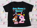 Gracie's Corner Pink Bow Personalized Custom Black T-Shirt or Onesie Theme Cake Smash Birthday Party