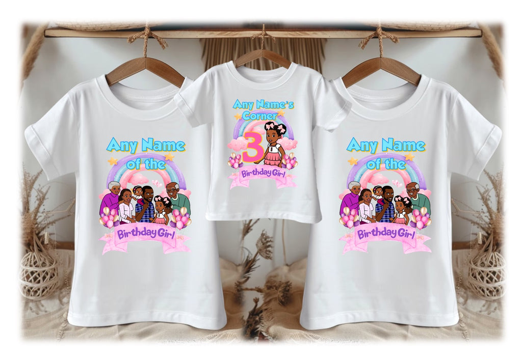 Gracie's Corner Personalized Custom White Family T-Shirt or Onesie Pack Theme Cake Smash Birthday Party