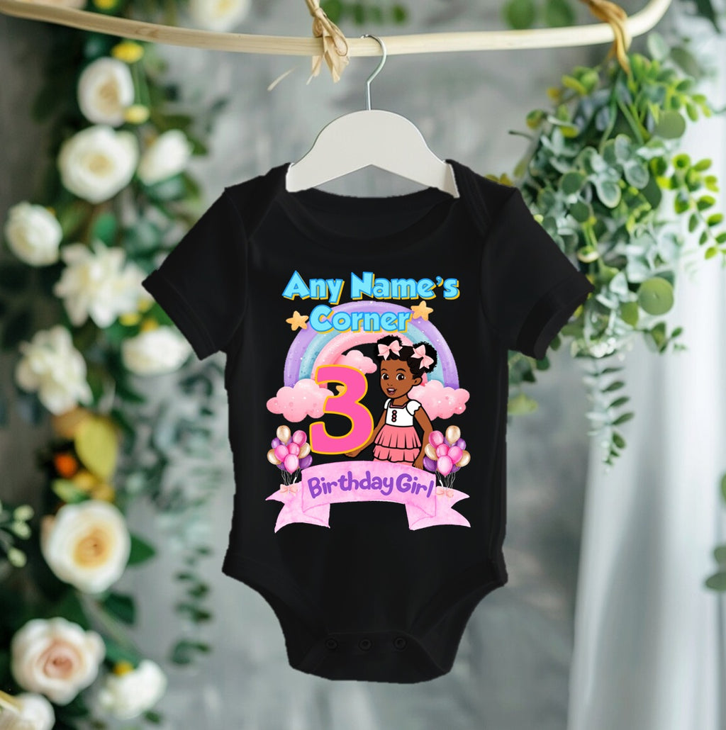 Gracie's Corner Personalized Custom Black Family T-Shirt or Onesie Pack Theme Cake Smash Birthday Party