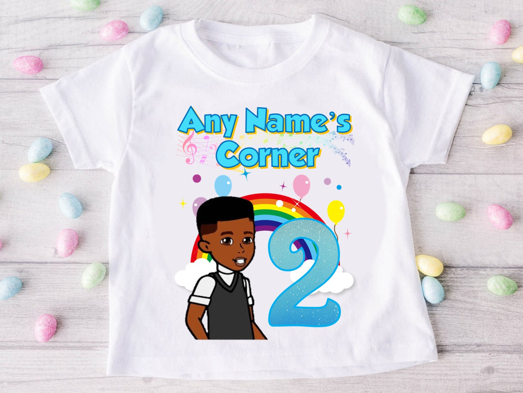 Gracie's Corner Boy Zyron Personalized Custom White T-Shirt or Onesie Theme Cake Smash Birthday Party