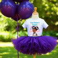 Gracie's Corner Tutu Set Girls Personalized Custom Purple Tutu Outfit Dress Theme Cake Smash Party