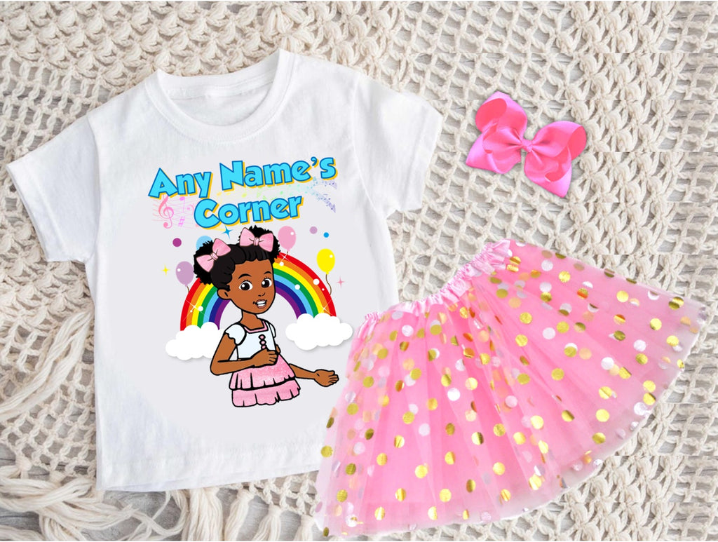 Gracie's Corner Pink Bow Tutu Set Girls Personalized Custom Pink Gold Polka Dots Tutu Outfit Dress Theme Cake Smash Party