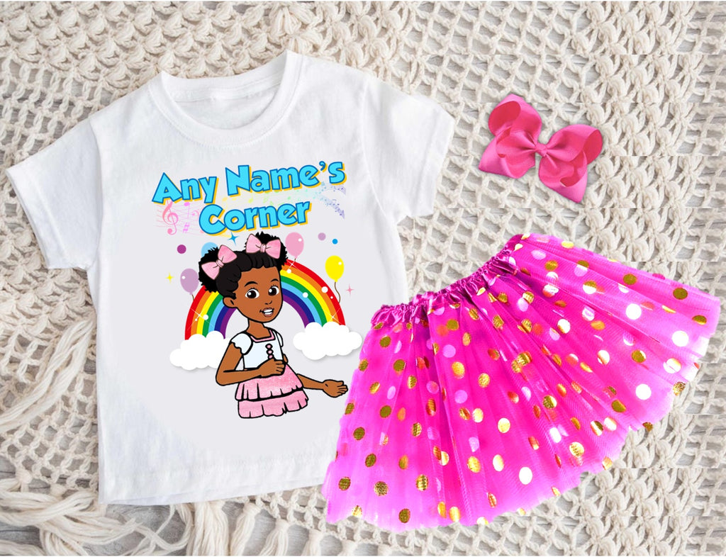 Gracie's Corner Pink Bow Tutu Set Girls Personalized Custom Hot Pink Gold Polka Dots Tutu Outfit Dress Theme Cake Smash Party