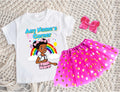 Gracie's Corner Pink Bow Tutu Set Girls Personalized Custom Hot Pink Gold Polka Dots Tutu Outfit Dress Theme Cake Smash Party