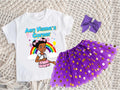 Gracie's Corner Pink Bow Tutu Set Girls Personalized Custom Purple Gold Polka Dots Tutu Outfit Dress Theme Cake Smash Party
