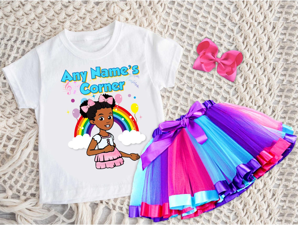 Gracie's Corner Pink Bow Tutu Set Girls Personalized Custom Hot Pink Blue Purple Ribbon Tutu Outfit Dress Theme Cake Smash Party