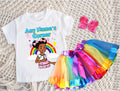 Gracie's Corner Pink Bow Tutu Set Girls Personalized Custom Rainbow Ribbon Tutu Outfit Dress Theme Cake Smash Party