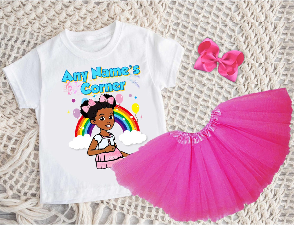 Gracie's Corner Pink Bow Tutu Set Girls Personalized Custom Hot Pink 3 Layer Tutu Outfit Dress Theme Cake Smash Party