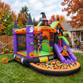 Play Bounce House Jumping Playhouse area with Slide and Ball Pit Halloween Haunted House Theme