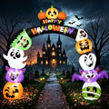 8' Pumpkins Ghost Monsters Archway Arch Yard Halloween Inflatable Blow Up Decor Prop