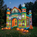 Halloween Fun Town Theme Premium 10' x 10' Halloween Haunted House Inflatable Blow Up Walk-Through Archway Experience Decor Prop