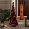 4' Pre-Lit Pop-Up Artificial Jack o Lantern Tree Halloween Home Decor Accent Yard Prop