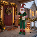 6' North Pole Head Elf Figure Music Lights Motion Sensor Christmas Home Decor Accent Yard Prop
