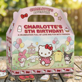 (Pack of 6) Hello Kitty Custom Personalized Birthday Party Favor Gable Treat Boxes