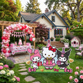 Life Size Hello Kitty Character Premium Freestanding Cutouts Yard Sign Decor Party Prop