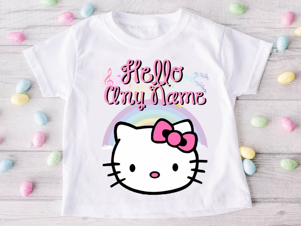 Hello Kitty Face Tutu Set Girls Personalized Custom Rainbow Tutu Outfit Dress Theme Cake Smash Birthday Party