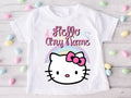 Hello Kitty Face Personalized Custom White T-Shirt or Onesie Theme Cake Smash Party
