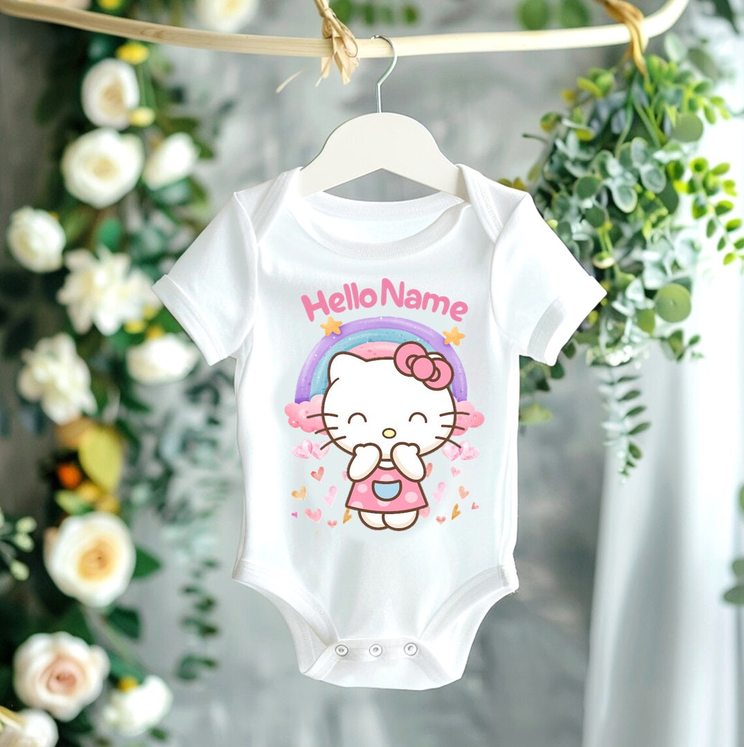 Hello Kitty & Friends Personalized Custom White T-Shirt or Onesie Theme Cake Smash Party