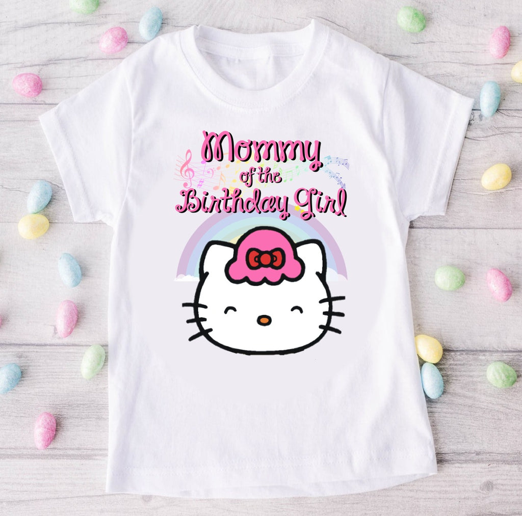 Hello Kitty Ballerina Ballet Personalized Custom White Family T-Shirt or Onesie Pack Theme Cake Smash Birthday Party