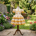 Hello Kitty Gudetama Girls Personalized Custom Tiered Ruffle Dress Ribbon Trim Theme Cake Smash Birthday Party