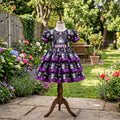 Hello Kitty Kuromi Girls Personalized Custom Tiered Ruffle Dress Ribbon Trim Theme Cake Smash Birthday Party