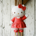 Premium Handmade 30-Inch Hello Kitty Red Character Pull-String Piñata Table Decor Party Centerpiece