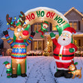 10-Foot Giant Outdoor Illuminated Walkthrough Ho Ho Oh No Funny Inflatable Archway Christmas Decor