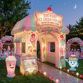 Ice Cream Parlor Shoppe Theme Premium 10' x 10' Birthday House Inflatable Blow Up Walk-Through Archway Experience Decor Prop