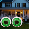 3' Giant Green Eyeballs 2-Pack Halloween Inflatable Home Decor Accent Yard Prop